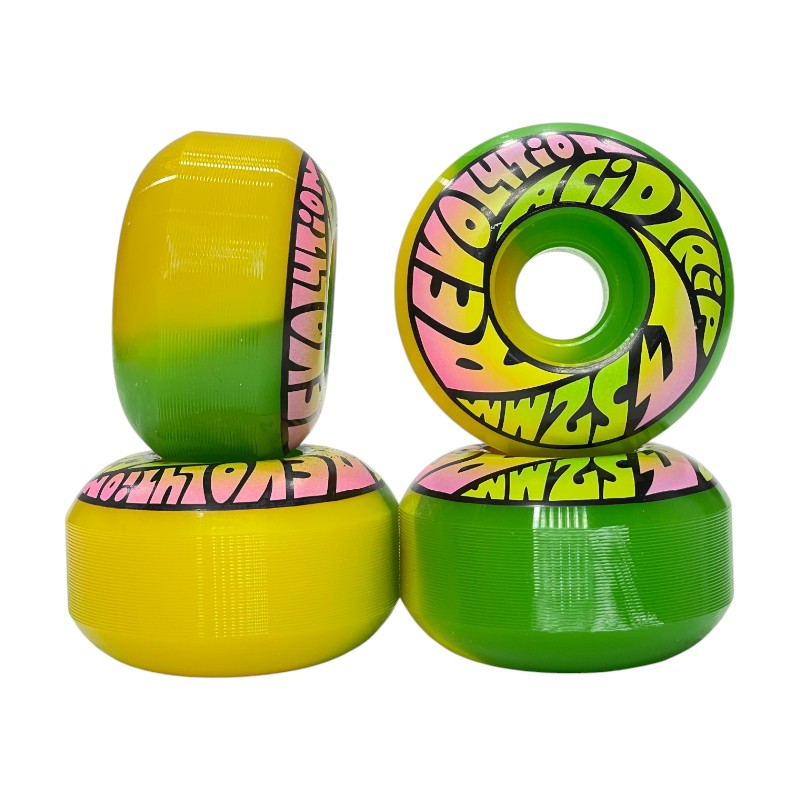Rodas Revolution Acid Trip Mescla Verde/Amarelo 52mm 99a WHLR0022
